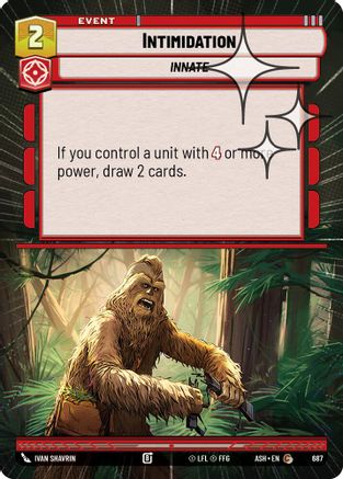 Intimidation (Hyperspace Foil) (687) - AOTE - Common - Foil