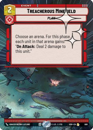 Treacherous Minefield (Hyperspace Foil) (688) - AOTE - Rare - Foil