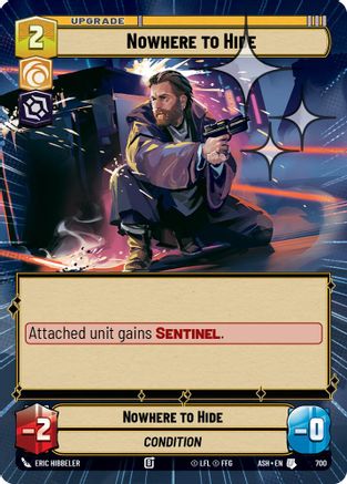 Nowhere to Hide (Hyperspace Foil) (700) - AOTE - Uncommon - Foil
