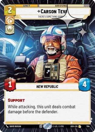 Carson Teva - There's Something Going On (Hyperspace Foil) (704) - AOTE - Rare - Foil