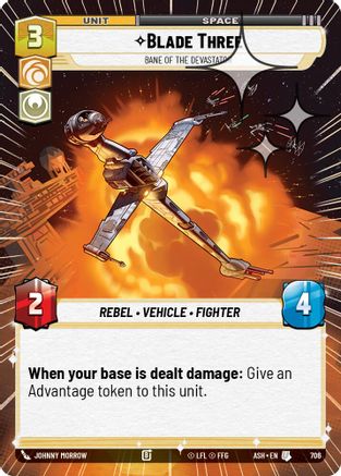 Blade Three - Bane of the Devastator (Hyperspace Foil) (706) - AOTE - Uncommon - Foil