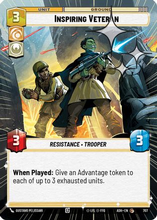 Inspiring Veteran (Hyperspace Foil) (707) - AOTE - Common - Foil