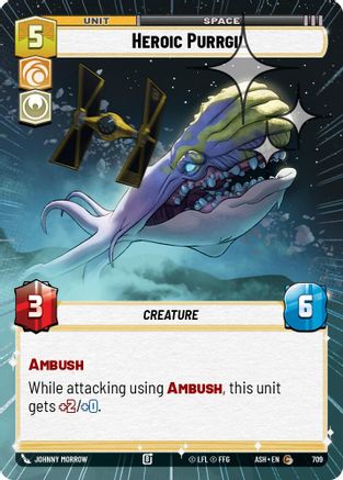 Heroic Purrgil (Hyperspace Foil) (709) - AOTE - Common - Foil