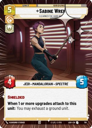 Sabine Wren - I Learned the Hard Way (Hyperspace Foil) (710) - AOTE - Uncommon - Foil