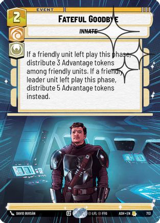 Fateful Goodbye (Hyperspace Foil) (713) - AOTE - Rare - Foil