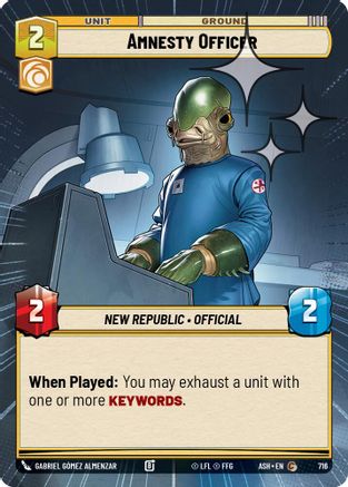 Amnesty Officer (Hyperspace Foil) (716) - AOTE - Common - Foil