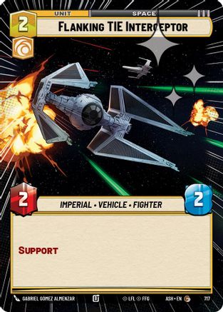Flanking TIE Interceptor (Hyperspace Foil) (717) - AOTE - Common - Foil