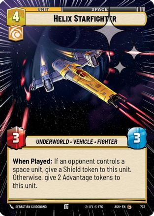 Helix Starfighter (Hyperspace Foil) (723) - AOTE - Common - Foil