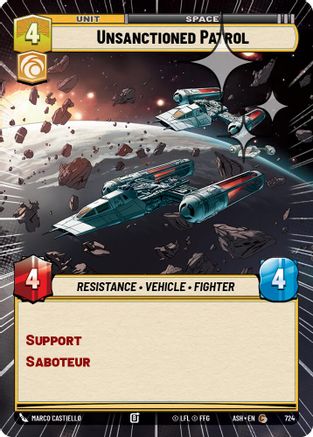 Unsanctioned Patrol (Hyperspace Foil) (724) - AOTE - Common - Foil