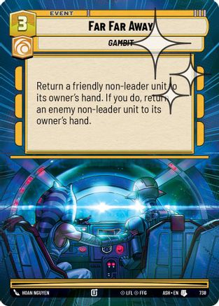 Far Far Away (Hyperspace Foil) (738) - AOTE - Uncommon - Foil