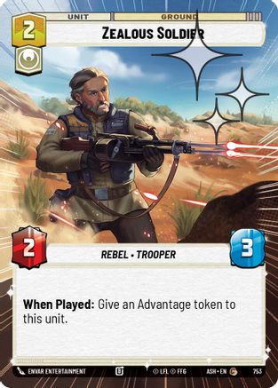 Zealous Soldier (Hyperspace Foil) (753) - AOTE - Common - Foil