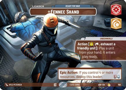 Fennec Shand - Ready for War (Showcase) (768) - AOTE - Rare - Foil