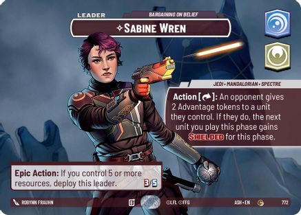 Sabine Wren - Bargaining on Belief (Showcase) (772) - AOTE - Common - Foil