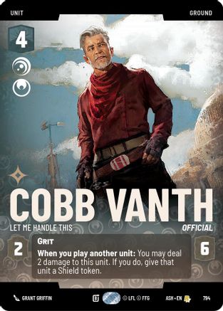 Cobb Vanth - Let Me Handle This (Prestige) (794) - AOTE - Rare