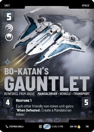 Bo-Katan's Gauntlet - Reinforce from Above (Prestige) (796) - AOTE - Rare