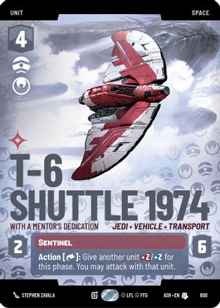 T-6 Shuttle 1974 - With a Mentor's Dedication (Prestige) (800) - AOTE - Uncommon