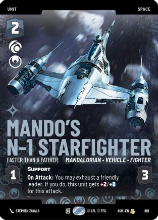 Mando's N-1 Starfighter - Faster than a Fathier (Prestige) (810) - AOTE - Rare