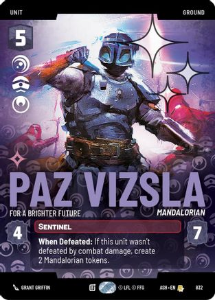 Paz Vizsla - For a Brighter Future (Prestige Foil) (832) - AOTE - Rare - Foil