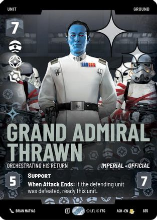 Grand Admiral Thrawn - Orchestrating His Return (Prestige Foil) (835) - AOTE - Rare - Foil