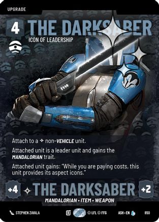 The Darksaber - Icon of Leadership (Prestige Foil) (850) - AOTE - Legendary - Foil