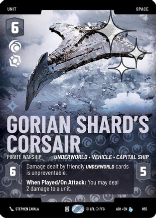 Gorian Shard's Corsair - Pirate Warship (Prestige Foil) (855) - AOTE - Legendary - Foil