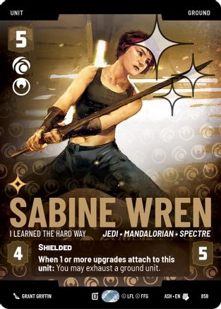 Sabine Wren - I Learned the Hard Way (Prestige Foil) (858) - AOTE - Uncommon - Foil
