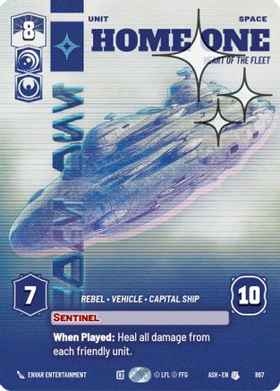 Home One - Heart of the Fleet (Prestige Foil) (867) - AOTE - Uncommon - Foil