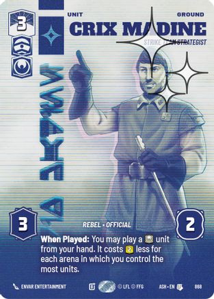 Crix Madine - Strike Team Strategist (Prestige Foil) (868) - AOTE - Uncommon - Foil