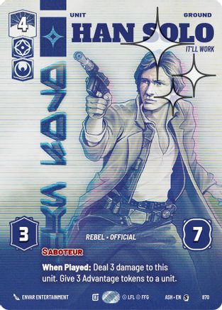 Han Solo - It'll Work (Prestige Foil) (870) - AOTE - Special - Foil
