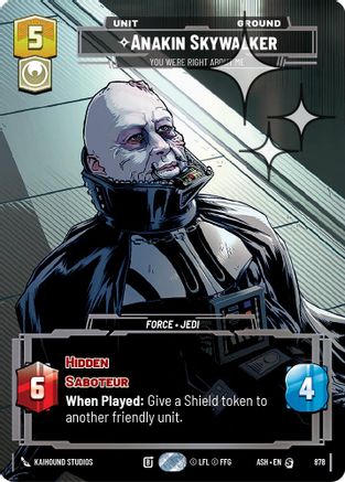 Anakin Skywalker - You Were Right About Me (Prestige Foil) (878) - AOTE - Special - Foil