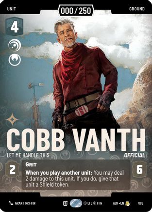 Cobb Vanth - Let Me Handle This (Serialized) (888) - AOTE - Rare - Foil