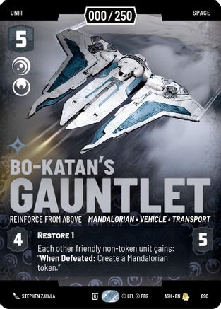 Bo-Katan's Gauntlet - Reinforce from Above (Serialized) (890) - AOTE - Rare - Foil
