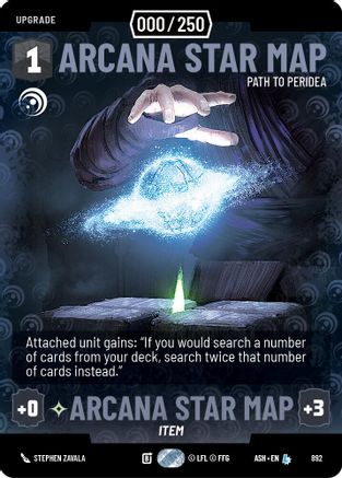 Arcana Star Map - Path to Peridea (Serialized) (892) - AOTE - Legendary - Foil