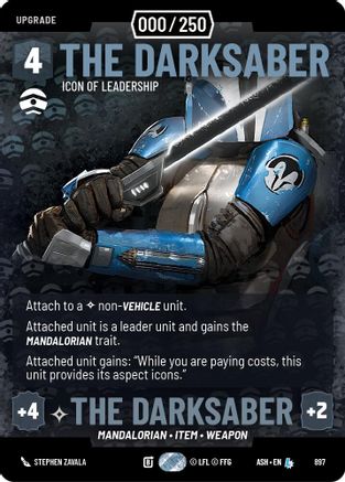 The Darksaber - Icon of Leadership (Serialized) (897) - AOTE - Legendary - Foil