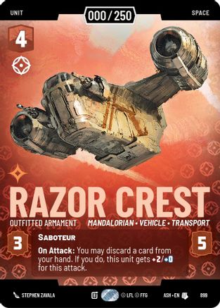 Razor Crest - Outfitted Armament (Serialized) (899) - AOTE - Uncommon - Foil
