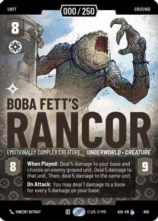 Boba Fett's Rancor - Emotionally Complex Creature (Serialized) (900) - AOTE - Legendary - Foil
