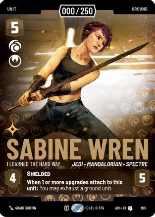 Sabine Wren - I Learned the Hard Way (Serialized) (905) - AOTE - Uncommon - Foil