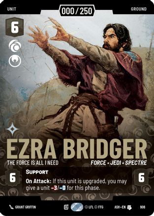 Ezra Bridger - The Force is All I Need (Serialized) (906) - AOTE - Uncommon - Foil