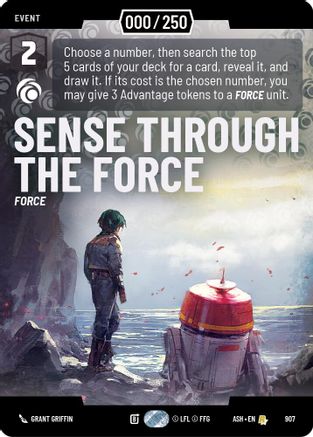 Sense Through the Force (Serialized) (907) - AOTE - Rare - Foil