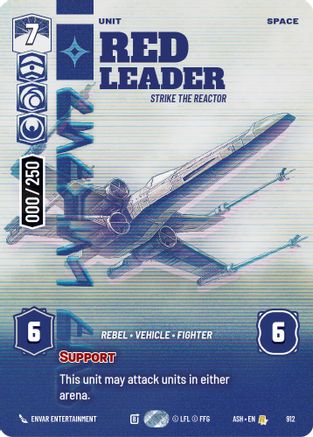 Red Leader - Strike the Reactor (Serialized) (912) - AOTE - Rare - Foil
