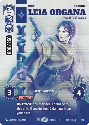Leia Organa - Vigilant for Danger (Serialized) (913) - AOTE - Special - Foil