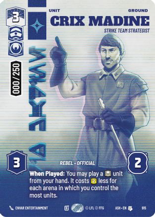 Crix Madine - Strike Team Strategist (Serialized) (915) - AOTE - Uncommon - Foil