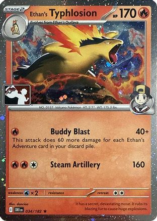 Ethan's Typhlosion (034/182) - PPSC  - Rare - Holofoil