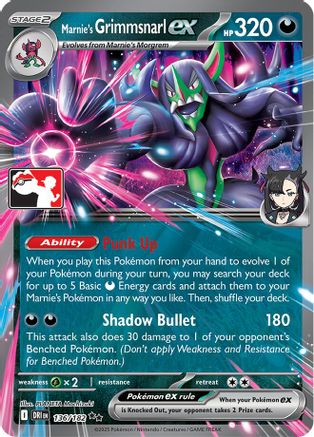 Marnie's Grimmsnarl ex (136/182) - PPSC  - Double Rare - Holofoil
