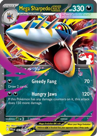 Mega Sharpedo ex (061/094) - PPSC  - Double Rare - Holofoil