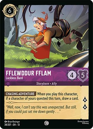 Fflewddur Fflam - Luckless Bard FRANÇAIS (38/204) - IE - Commune