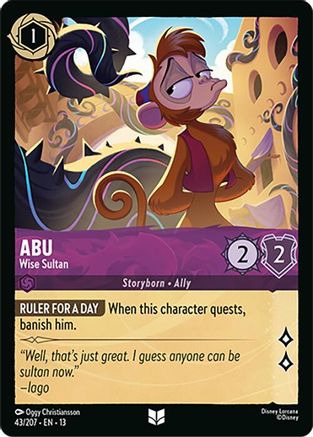Abu - Wise Sultan FRANÇAIS (43/204) - IE - Inhabituelle - Cold Foil