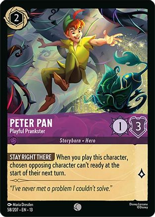 Peter Pan - Playful Prankster FRANÇAIS (58/204) - IE - Commune - Cold Foil