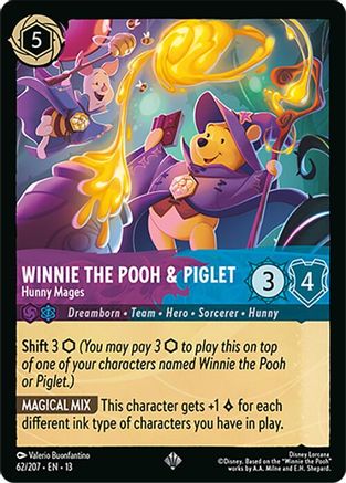 Winnie the Pooh & Piglet - Hunny Mages FRANÇAIS (62/204) - IE - Très Rare