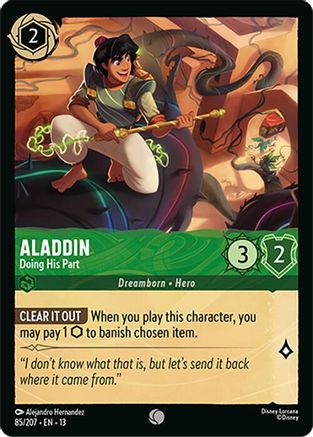 Aladdin - Doing His Part FRANÇAIS (85/204) - IE - Commune - Cold Foil
